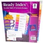 SEPARADOR 8 PESTANAS COLORES READY INDEX AVERY