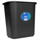 CESTO BASURA NEG RECTANGULAR C/ASA 32 X 21 X 31.5