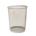 BOTE DE BASURA PLATA MALLA 29X35CM OMX