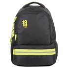 Mochila Chenson 1818 Negro con amarillo Universitaria
