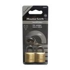 CANDADO ECONOMICO MASTER LOCK BLISTER CON 2 PIEZAS