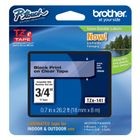 Cinta Brother para Rotulador laminada 18mm negro-transparent